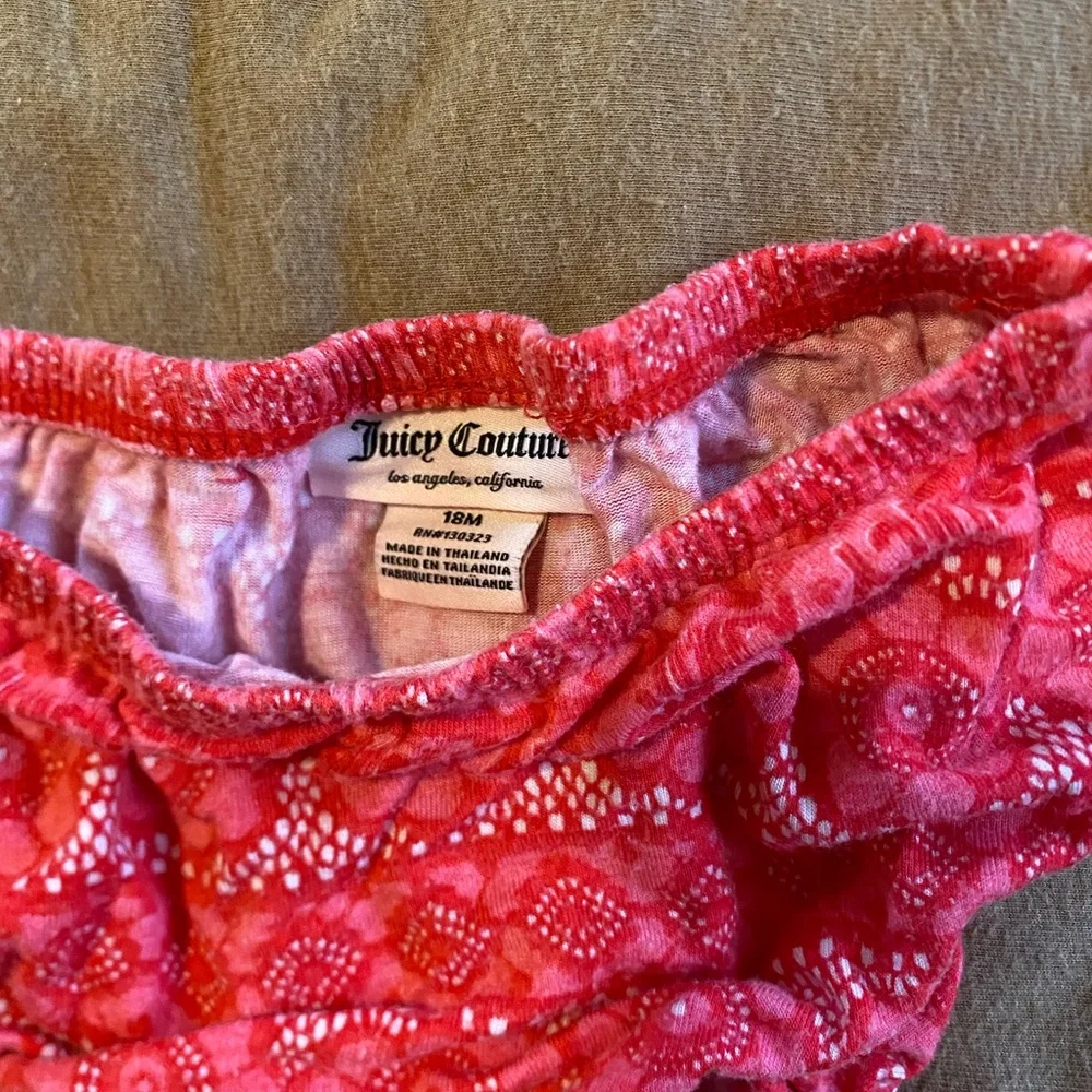 Juicy Couture Red Floral Diaper Cover